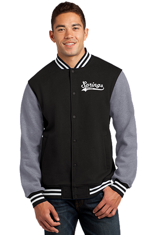 Mens Fleece Letterman Jacket