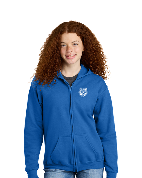 Bear River Youth Heavy Blend Full-Zip Hooded Sweatshirt