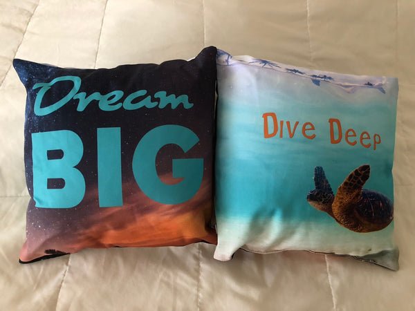 Dream Big-Dive Deep Pillow